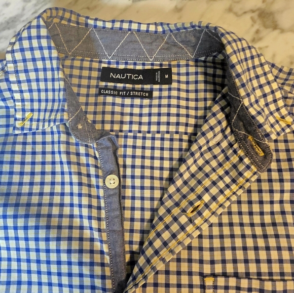 Nautica Men's Blue Checkered Shirt - Picture 3 of 6